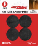SHEPHERD HDWE. PROD., LLC. Super Sliders 1-1/2 In.  Anti-Skid Round Black Furniture Pad (8-Piece)