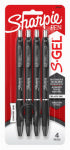 NEWELL BRANDS DISTRIBUTION LLC Black Gel Pen, Medium Point, 4-Pk.