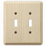 AMERELLE Amerelle 401TT Wallplate, 5-3/8 in L, 4-7/8 in W, 2 -Gang, Ash Wood, Unfinished ELECTRICAL AMERELLE