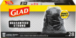 CLOROX/HOME CLEANING Outdoor Trash Bags, 3-Ply, Drawstring Closure, 30 Gallon, 28-Ct.