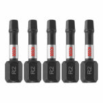 ROBERT BOSCH TOOL GROUP Impact Tough Insert Bit, #2 Square, 1 In., 5-Pk. TOOLS ROBERT BOSCH TOOL GROUP