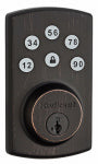 ASSA ABLOY AMERICAS RESIDENTIALINC. Power Keyless Entry Deadbolt, Bronze