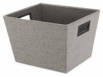 WHITMOR Fabric Storage Tote, Black Pattern, 13 x 15 x 10 In. HOUSEWARES WHITMOR
