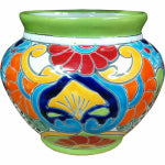 AVERA HOME GOODS LLC Ceramic Planter, Trenza, Double-Fired, Hand-Painted, 8.5-In. LAWN & GARDEN AVERA HOME GOODS LLC