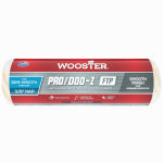 WOOSTER BRUSH Wooster RR666-9 Roller Cover, White, 3/8 in Thick Nap, 9 in L, Fabric Cover PAINT WOOSTER BRUSH