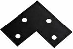 ASSA ABLOY AMERICAS RESIDENTIALI NC Flat Corner Brace, Black Steel, 3 x 6 In.