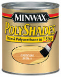 MINWAX Minwax 213704444 Waterbased Polyurethane Stain, Satin, Liquid, Classic Oak, 0.5 pt, Can PAINT MINWAX