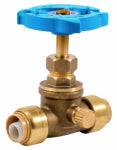 SHARKBITE/CASH ACME Push Fit Stop Valve With Drain, 1/2 In.