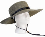 HEARTLAND GARDEN,INC Women's "Sage" Braided Wide Hat, Black & White CLOTHING, FOOTWEAR & SAFETY GEAR HEARTLAND GARDEN,INC