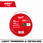 MILWAUKEE ELECTRIC TOOL CORP String Grass Trimmer Line, 0.080 In. x 150 Ft.