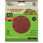 ALI INDUSTRIES Sanding Discs, Aluminum Oxide, Red Resin, 120-Grit, 5 In., 8-Hole, 15-Pk.
