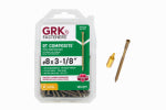 GRK FASTENERS GRK Fasteners RT Series 17083 Screw, #8 Thread, 3-1/8 in L, Reverse Thread, Trim Head, Star Drive, Steel, 100/PK HARDWARE & FARM SUPPLIES GRK FASTENERS