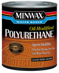 MINWAX Minwax 630200444 Polyurethane, Semi-Gloss, Liquid, Clear, 1 qt, Can PAINT MINWAX