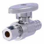 SHARKBITE/CASH ACME SharkBite 1/2 In. Barb x 1/4 In. Compression PEX-B Quarter Turn Stop Straight Valve