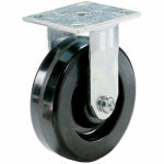 RICHELIEU AMERICA LTD Rigid Plate Caster, Phenolic Wheel, 6 In.
