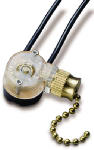 GB Gardner Bender GSW-32 Pull Chain Switch, 1-Pole, 125/250 VAC, 3 A, Brass