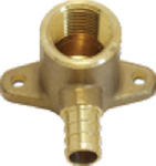 SHARKBITE/CASH ACME Drop Ear Pipe Elbow, Lead Free, 1/2 Brass Pex Barb x 1/2 In. FPT PLUMBING, HEATING & VENTILATION SHARKBITE/CASH ACME