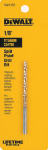 DEWALT DEWALT DW1308 Jobber Drill Bit, 1/8 in Dia, 2-3/4 in OAL, Parabolic Flute, 1/8 in Dia Shank, Straight Shank TOOLS DEWALT