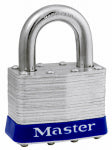 MASTER LOCK Master Lock 5UP Padlock, 3/8 in Dia Shackle, 1 in H Shackle, Hardened Boron Alloy Steel Shackle, Steel Body, Laminated HARDWARE & FARM SUPPLIES MASTER LOCK   