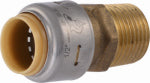 SHARKBITE SharkBite UR120A Adapter, 1/2 in, MNPT, Brass, 250 psi Pressure PLUMBING, HEATING & VENTILATION SHARKBITE
