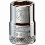 DEWALT DEWALT DWMT88977OSP Drive Hand Socket, 7/16 in Socket, 3/8 in Drive, 6-Point, Steel, Polished Chrome Vanadium TOOLS DEWALT