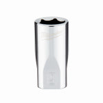 MILWAUKEE Milwaukee 45-34-9035 Socket, 9 mm Socket, Standard Socket, 4.921 in OAL, 1/4 in Drive, 6-Point, Chrome Vanadium Steel TOOLS MILWAUKEE