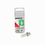 ARROW Arrow RMA3/16 Pop Rivet, Medium, 1/4 in Grip, 1/4 in L, Aluminum, 15/PK TOOLS ARROW