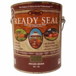 READY SEAL Ready Seal 135 Exterior Wood Stain, Flat, Mission Brown, Liquid, 1 gal PAINT READY SEAL