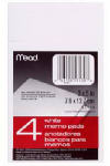 ACCO/MEAD Memo Pads, White, 3 x 5 In., 50 Sheets., 4-Pk.