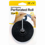 WRAP IT STORAGE Wrap-It Storage 400-12x75PBL Perforated Roll, 3/4 in W, 12 ft L, Nylon, Black ELECTRICAL WRAP IT STORAGE