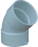 IPEX USA LLC PVC Pipe Sewer Drain Elbow, 45-Degree, 6 In.