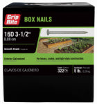 PRIMESOURCE BUILDING PROD. GR 16d x 3-1/2 In. 10 ga Hot Galvanized Box Nails (322-Count, 5 Lb.) HARDWARE & FARM SUPPLIES PRIMESOURCE BUILDING PROD.