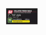 PRIMESOURCE BUILDING PROD. Collated Finish Nails, Electrogalvanized Steel, 2 In. x 15 Gauge, 4000-Pk.