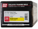 PRIMESOURCE BUILDING PROD. Collated Common Nails, Smooth Steel, Clipped Head, Welded Wire, 28 Degree, 2 x .113 In., 2500-Pk. HARDWARE & FARM SUPPLIES PRIMESOURCE BUILDING PROD.