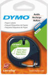 DYMO Dymo LetraTag 10697 Paper Label, 13 ft L, 1/2 in W, Black/White Legend, White Background HOUSEWARES DYMO