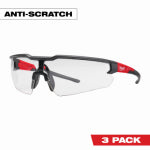 MILWAUKEE ELECTRIC TOOL CORP Safety Glasses, Clear Anti-Scratch Lenses, 3-Pk. CLOTHING, FOOTWEAR & SAFETY GEAR MILWAUKEE ELECTRIC TOOL CORP