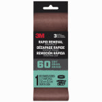 3M 3M 27402 Sanding Belt, 3 in W, 21 in L, 60 Grit, Aluminum Oxide Abrasive TOOLS 3M