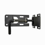 POWERFIELDS Universal Gate Latch, Spring Action, Black HARDWARE & FARM SUPPLIES POWERFIELDS