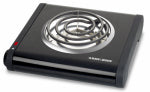 BLACK & DECKER Black+Decker SB1001B Buffet Range, 5-1/2 in Dia Burner, 100 W, 1-Burner, Knob Control, 2-Control, Metal, Black APPLIANCES & ELECTRONICS BLACK & DECKER
