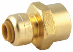 SHARKBITE SharkBite U066LFA Pipe Connector, 1/4 x 1/2 in, FNPT, Brass, 200 psi Pressure PLUMBING, HEATING & VENTILATION SHARKBITE