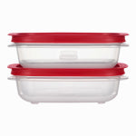 NEWELL BRANDS DISTRIBUTION LLC Rubbermaid 3.57-Cup EasyStore Rectangle Containers, 2 Pack, Food Storage Containers, Food Storage Containers with Lids