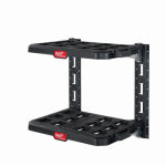 MILWAUKEE Milwaukee PACKOUT 48-22-8480 Racking Kit, 5 lb, 21-1/2 in OAW, 17.6 in OAD, 20 in OAH, 2-Shelf, Metal/Polypropylene TOOLS MILWAUKEE