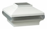 UFP RETAIL, LLC Solar Light Post Cap, White, 4 x 4 In.
