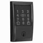 SCHLAGE LOCK CO Encode Plus Smart WiFi Deadbolt Lock, Century Trim, Matte Black