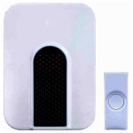 GLOBE ELECTRIC Wireless Doorbell Kit, Battery-Operated, White/Black