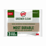 3M COMPANY Greener Clean Non-Scratch Scrub Sponge, 3.3 x 2.6 In., 3-Pk.