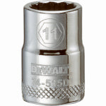DEWALT DEWALT DWMT74515OSP Drive Hand Socket, 11 mm Socket, 3/8 in Drive, 12-Point, Steel, Polished Chrome Vanadium TOOLS DEWALT