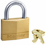 MASTER LOCK Master Lock 150D Padlock, Keyed Different Key, 9/32 in Dia Shackle, Steel Shackle, Solid Brass Body, 2 in W Body HARDWARE & FARM SUPPLIES MASTER LOCK   
