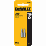 DEWALT DEWALT DW2660-2 Power Bit, T20 Drive, Torx Drive, 1/4 in Shank, Hex Shank, 1 in L, Steel TOOLS DEWALT