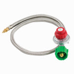 BARBOUR INTERNATIONAL Bayou Classic 36 In. Stainless Steel Low Pressure LP Hose & Adjustable Regulator